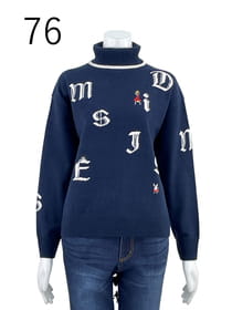 〈ウール混ジャガード〉ニットプルオーバー