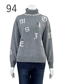 〈ウール混ジャガード〉ニットプルオーバー