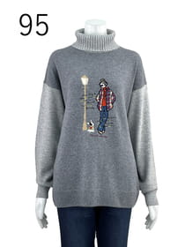 エディ柄インターシャプルオーバー