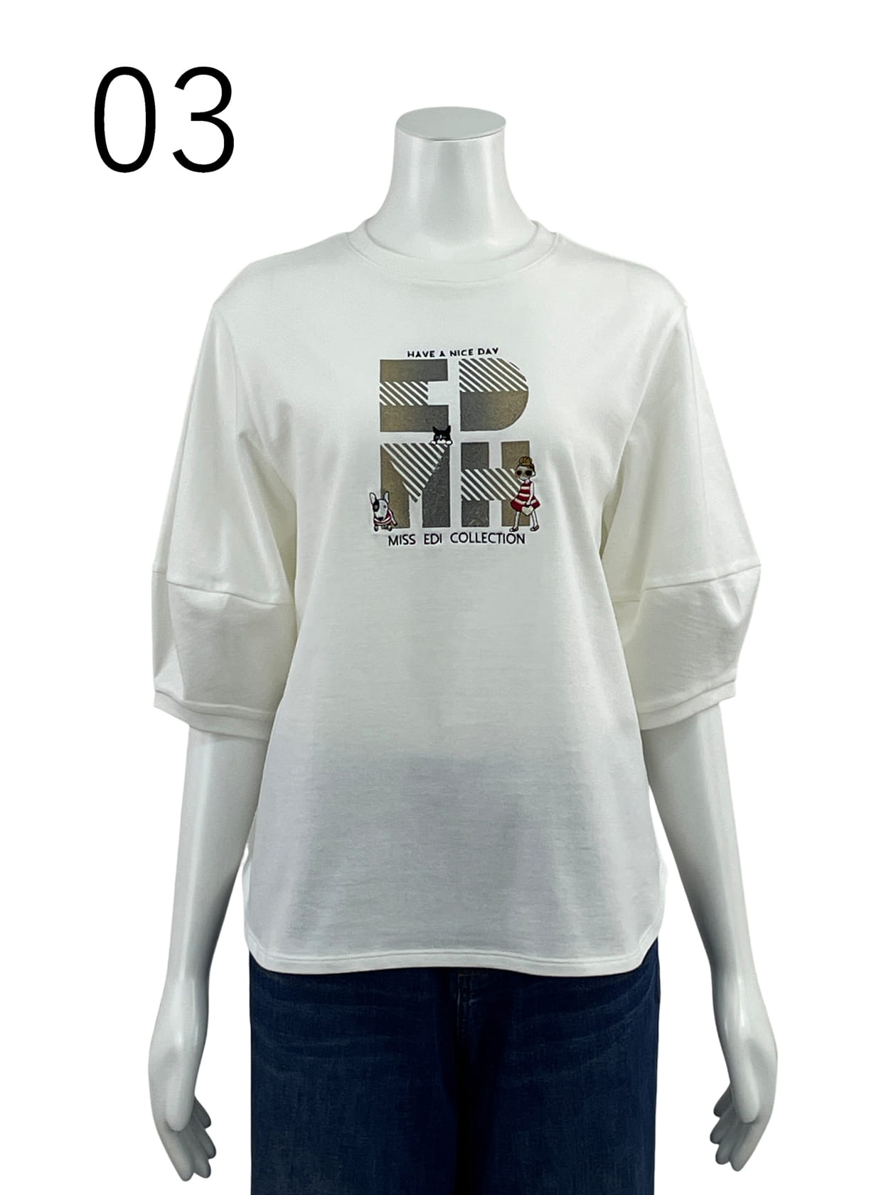 バルーンスリーブ カットソープルオーバー