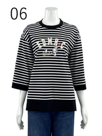 ボーダー柄 カットソープルオーバー