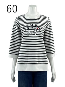 ボーダー柄 カットソープルオーバー