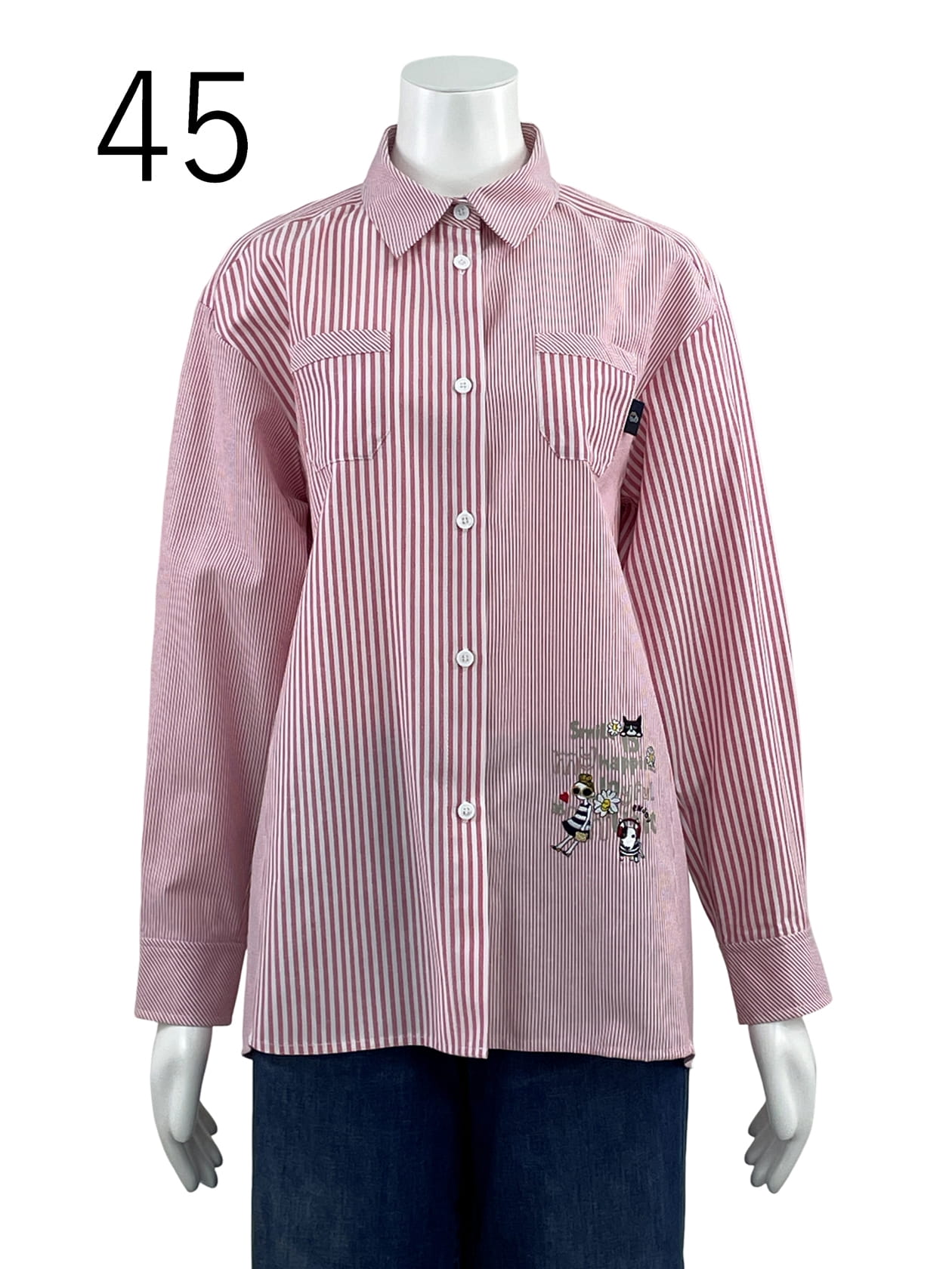 ストライプ柄 組み合わせシャツ