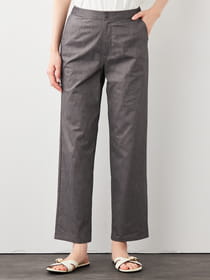【１５号】【COOLタッチ】リネンプラスストレートパンツ
