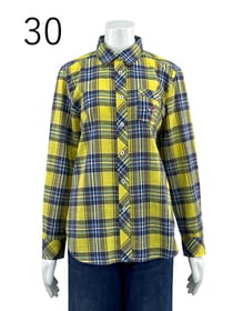 刺繍入り チェック柄シャツ