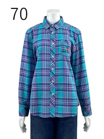 刺繍入り チェック柄シャツ