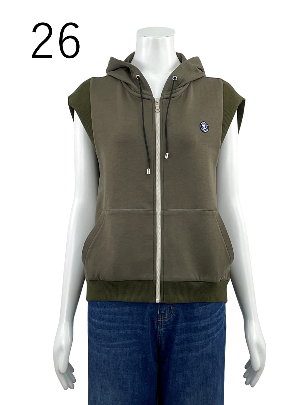 カットソー・フード付き ベスト