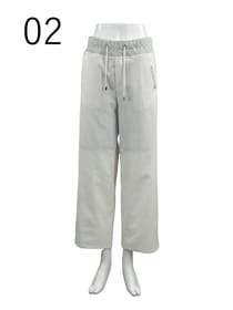 ウエストリブ・セミワイドパンツ