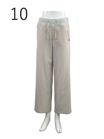 ウエストリブ・セミワイドパンツ