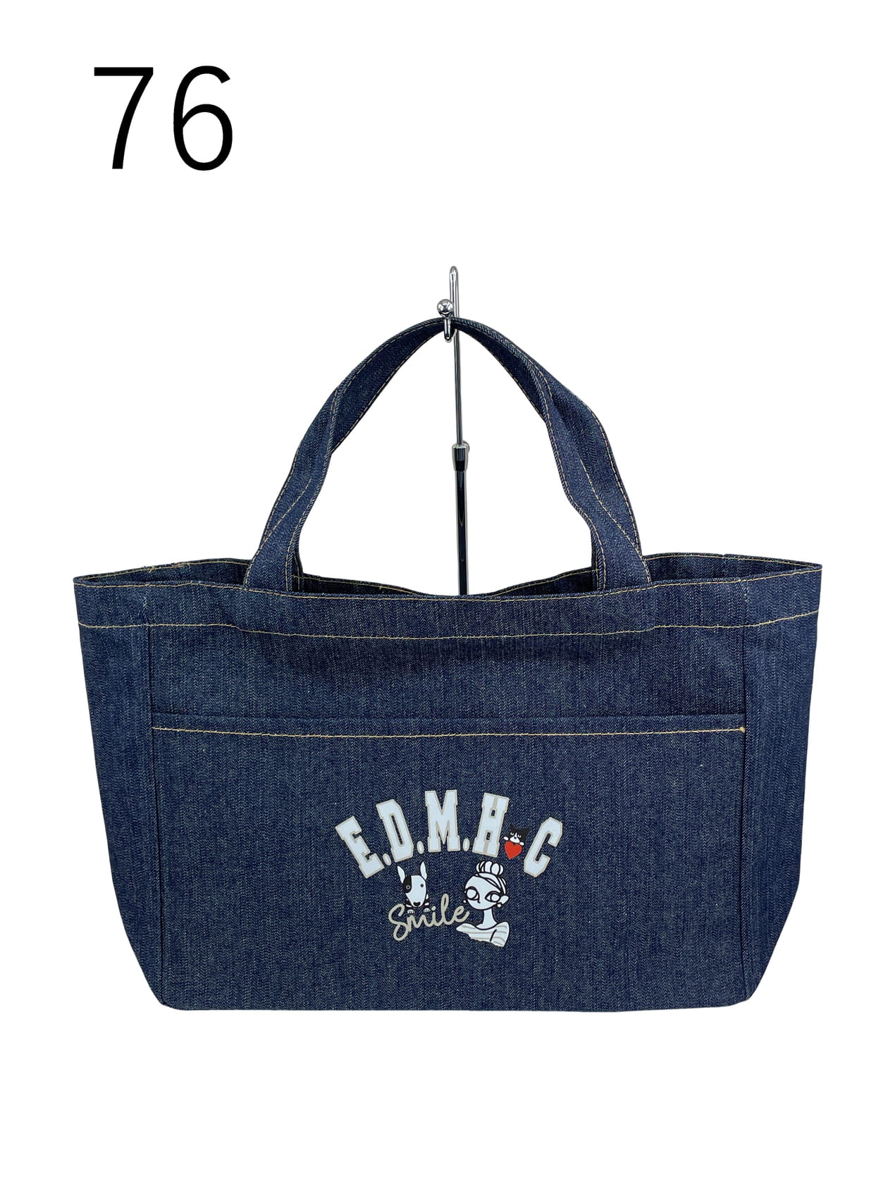 デニム フロントポケット トートバッグ