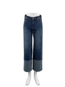 裾切り替え セミワイド パンツ