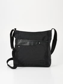 【軽量】【3層】リンクルナイロン 縦型 ショルダーバッグ