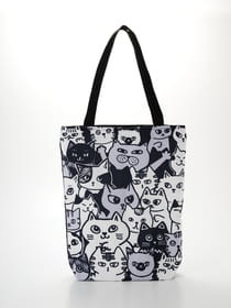 キャットプリントトートバッグ