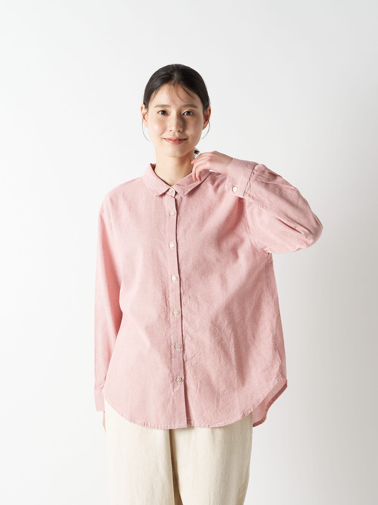 先染めバックタックベーシックシャツ