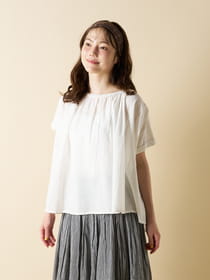 【愛着シリーズ】ラウンドギャザーラグランTシャツ