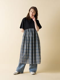 【愛着シリーズ】ラウンドギャザーフレアワンピ