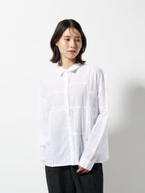 パッチワーク刺繍シャツ