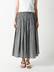 フリルギンガムギャザースカート