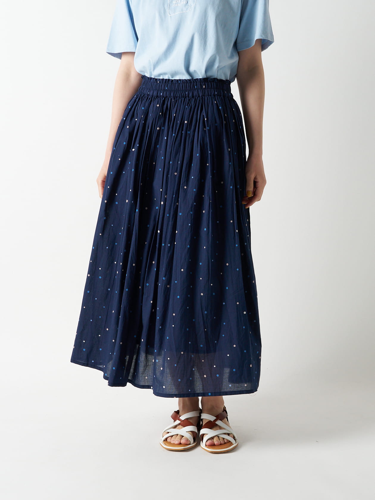 ドットフリルギャザースカート