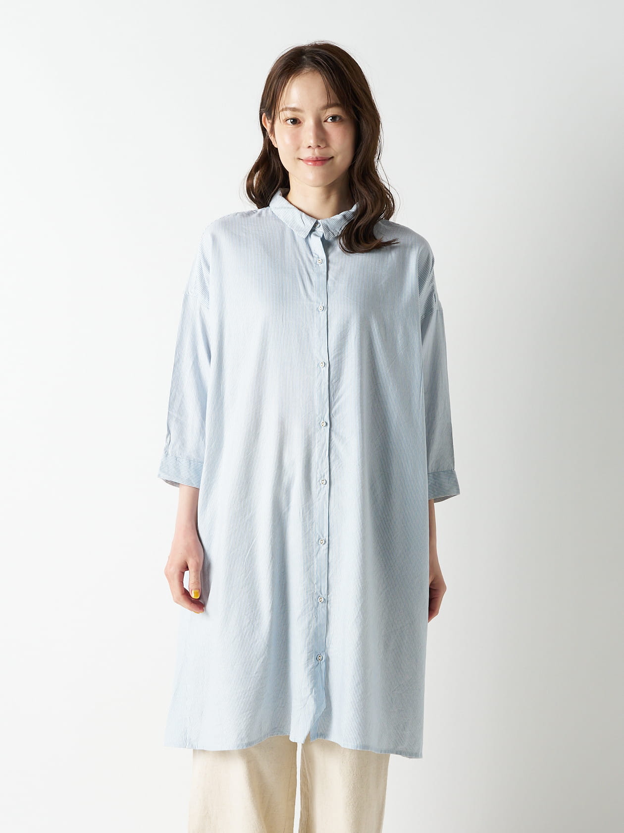 ショートカラーバックギャザーワンピ