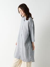 ショートカラーバックギャザーワンピ