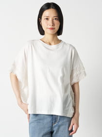 【愛着シリーズ】ポンチョ風サイドシフリーTシャツ