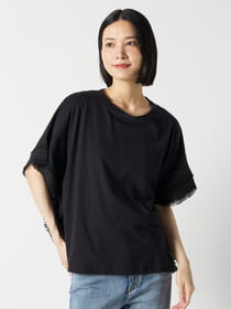 【愛着シリーズ】ポンチョ風サイドシフリーTシャツ