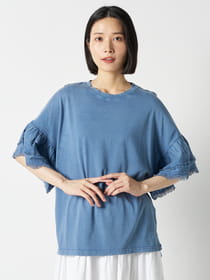 【愛着シリーズ】シフリーフレア袖ピグメントTシャツ