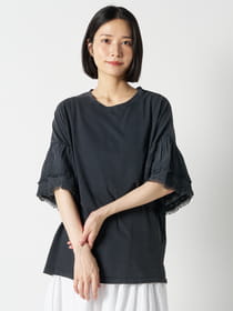 【愛着シリーズ】シフリーフレア袖ピグメントTシャツ