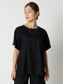 【ｲﾂﾃﾞﾓﾄﾞｺﾃﾞﾓ】レーヨンシーチングラグラン切替Tシャツ