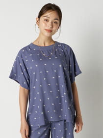 【ｲﾂﾃﾞﾓﾄﾞｺﾃﾞﾓ】レーヨンシーチングラグラン切替Tシャツ