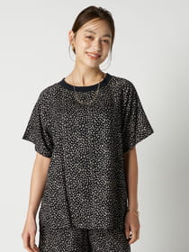 【ｲﾂﾃﾞﾓﾄﾞｺﾃﾞﾓ】レーヨンシーチングラグラン切替Tシャツ