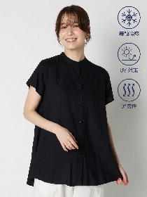 【すずかつ】クールタッチバンドカラーブラウス