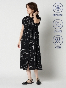 【すずかつ】クールタッチピンタックAラインワンピース