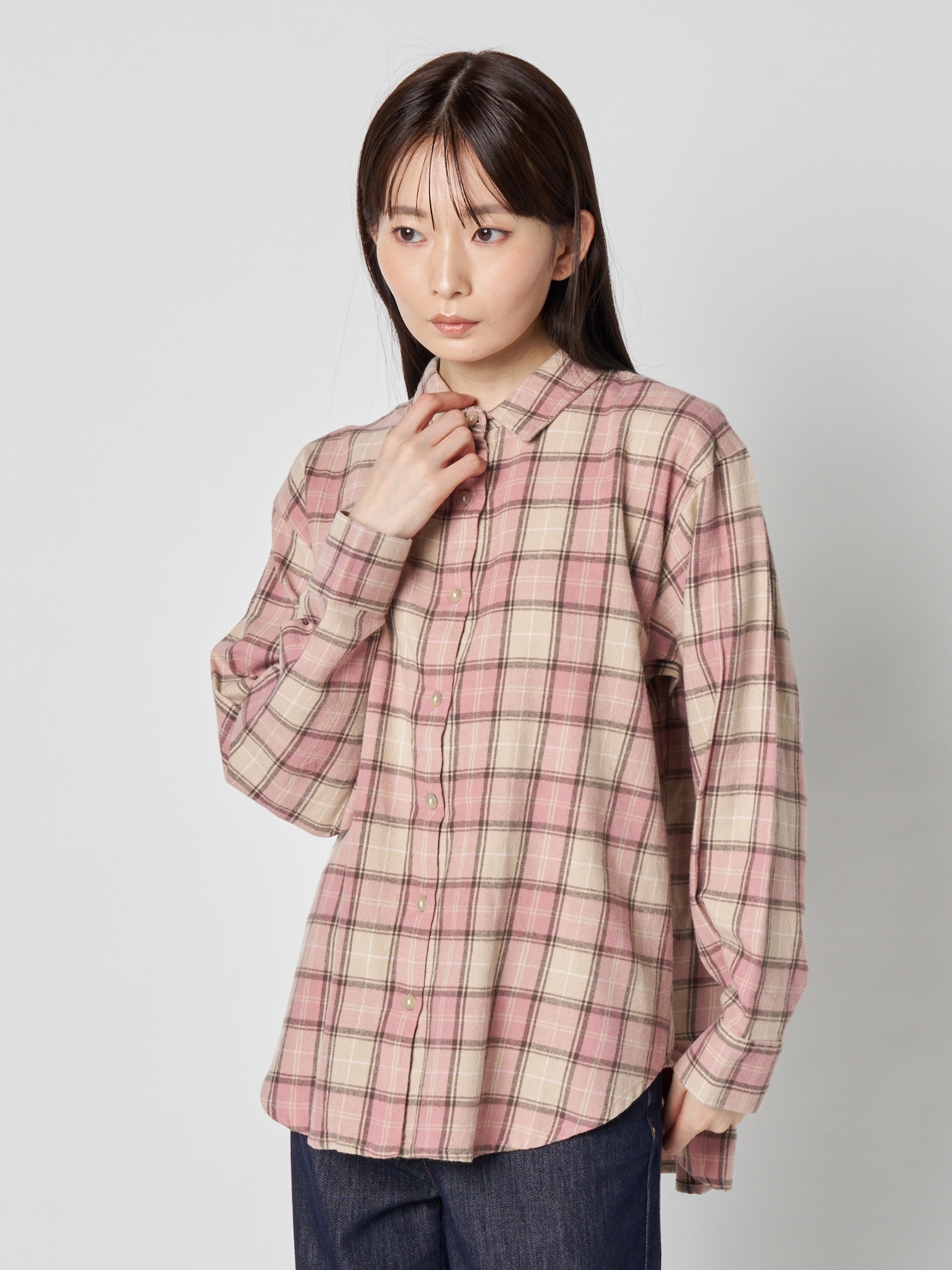 起毛ベーシックチェックシャツ