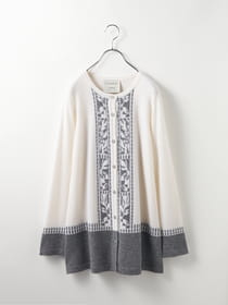 カシミヤチュニックカーディガン