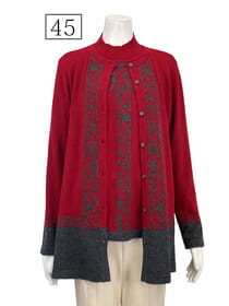 カシミヤチュニックカーディガン