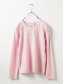 カシミヤ刺繍プルオーバー