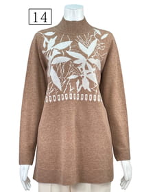 カシミヤリーフ柄チュニック