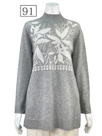 カシミヤリーフ柄チュニック