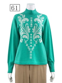 カシミヤアラベスクニット