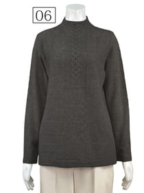 カシミヤ無地リンクスプルオーバー