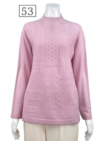 カシミヤ無地リンクスプルオーバー