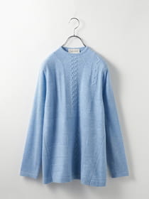 カシミヤ無地リンクスプルオーバー