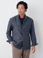 MEN'S MELROSE T400シャンブレースタンドカラーブルゾン SHIPS Colors:〈洗濯機可能〉スタンドカラー ブルゾン｜ SHIPS