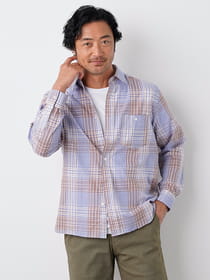 ドビーファンチェックシャツ