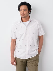 アンカーストライプ半袖シャツ