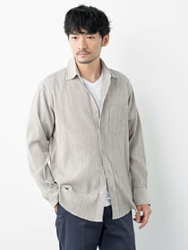 楊柳シャドーストライプシャツ
