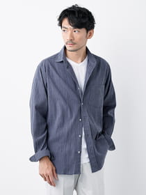 楊柳シャドーストライプシャツ