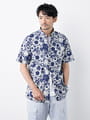 サンフラワープリント半袖シャツ made with Liberty Fablic